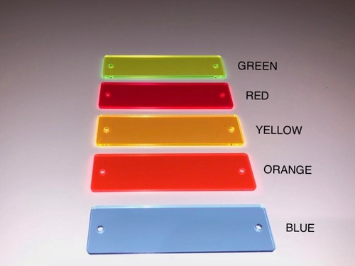 Colored plastics for - colored, bally