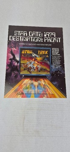 Bally star trek pinball flyer - bally,
